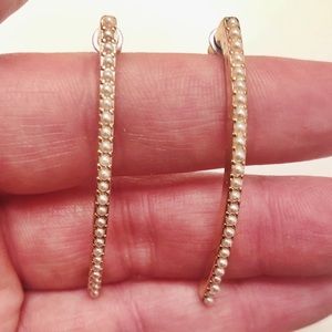 Linear drop earrings with post back